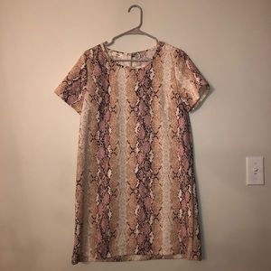 Entro Pink Snake Skin Dress - NWOT